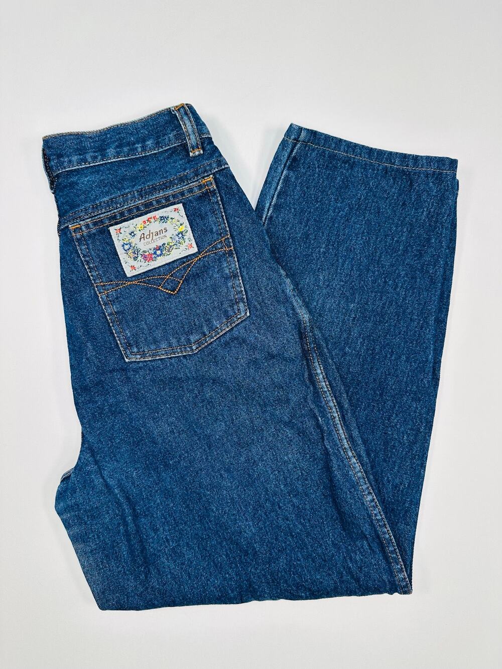 Vintage 1980’s Adjans Cotton Denim High Waist Tapered Leg Jeans Size 42 (US 8)